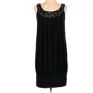Spicy Girl Black Casual Dress with Embelished Neckline. Size Medium.
